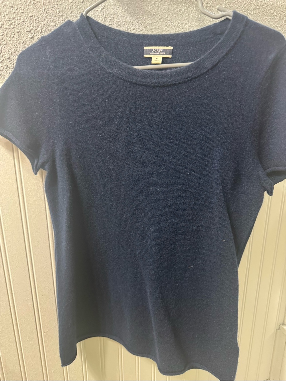 J.Crew Navy Short Sleeve 100% Cashmere Tee